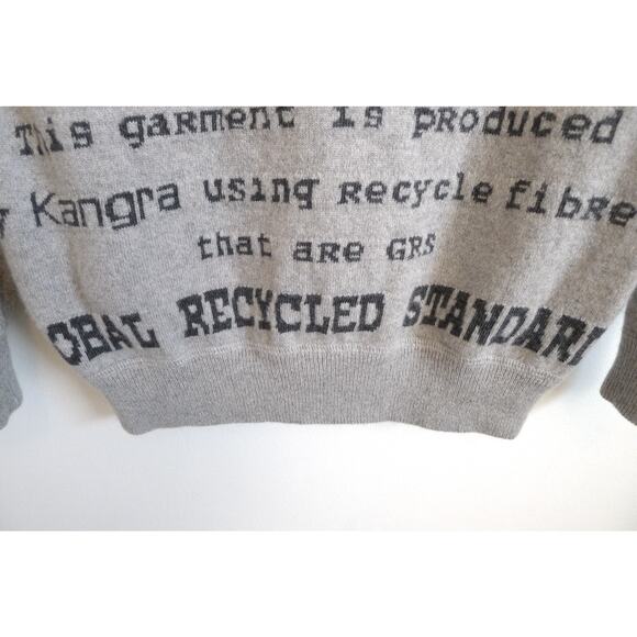 KANGRA Italy Recycled Cashmere Print Crewneck Sweater Farfetch YOOX 42 XS $518 - Picture 9 of 12